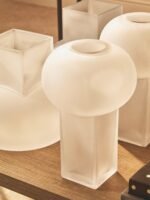 Seil White Opaque Glass Large Vase