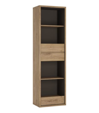 Shetland Tall Narrow 3 Drawer Bookcase
