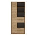 Shetland Tall Wide 1 Door 4 Drawer Bookcase