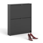 Shoes Shoe Cabinet 2 Flip Down Doors and 1 layer