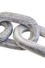 Shuna Grey Marble Three Link Chain Decor