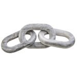 Shuna Grey Marble Three Link Chain Decor