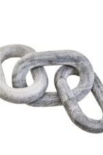 Shuna Grey Marble Three Link Chain Decor