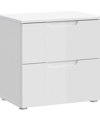 Sienna Bedside in White/White High Gloss