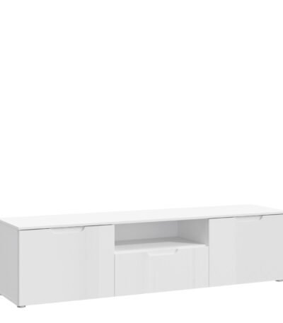 Sienna TV Unit in White/White High Gloss