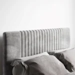 Silver Velvet Sonar Ottoman Bed