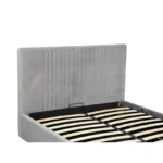 Silver Velvet Sonar Ottoman Bed