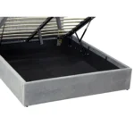 Silver Velvet Sonar Ottoman Bed
