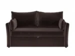 Skyler 2 Seater Sofa Bed Brown Velvet