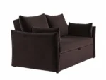 Skyler 2 Seater Sofa Bed Brown Velvet