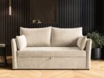 Skyler 2 Seater Sofa Bed Cream Velvet