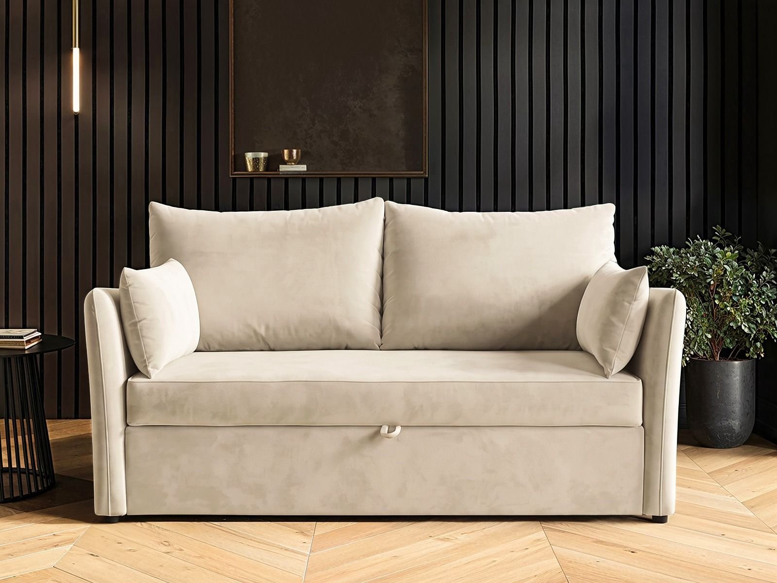 Skyler 2 Seater Sofa Bed Cream Velvet Skyler 2 Seater Sofa Bed Cream Velvet