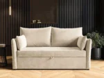 Skyler 2 Seater Sofa Bed Cream Velvet