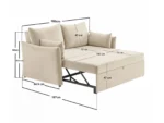Skyler 2 Seater Sofa Bed Cream Velvet