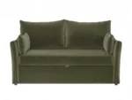 Skyler 2 Seater Sofa Bed Khaki Green Velvet