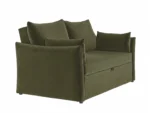 Skyler 2 Seater Sofa Bed Khaki Green Velvet