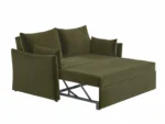 Skyler 2 Seater Sofa Bed Khaki Green Velvet