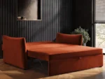 Skyler 2 Seater Sofa Bed Orange Velvet