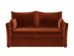 Skyler 2 Seater Sofa Bed Orange Velvet