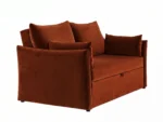 Skyler 2 Seater Sofa Bed Orange Velvet