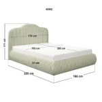 Skylynn Cloud Ottoman Single Bed Green