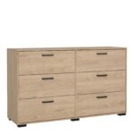 Sofia Double dresser 6 drawers Jackson Hickory
