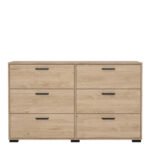 Sofia Double dresser 6 drawers Jackson Hickory