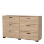 Sofia Double dresser 6 drawers Jackson Hickory