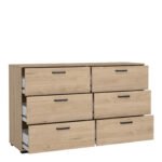 Sofia Double dresser 6 drawers Jackson Hickory