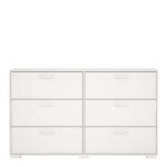 Sofia Double dresser 6 drawers White