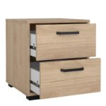 Sofia Nightstand 2 drawers Jackson Hickory