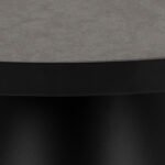 Soli Round Ceramic Coffee Table in Black 65.7x40cm