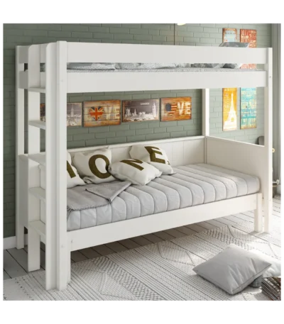 Solid Wood Arvid Sofa Bunk Bed White