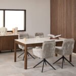 Southampton Dining Table in Cream Ceramic 180x90cm