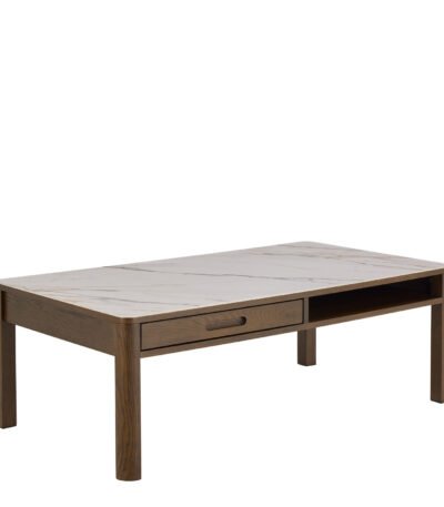 Southampton Rectangular Coffee Table 1 Drawer 1 Shelf in Cream Ceramic
