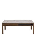 Southampton Rectangular Coffee Table 1 Drawer 1 Shelf in Cream Ceramic