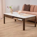 Southampton Rectangular Coffee Table 1 Drawer 1 Shelf in Cream Ceramic