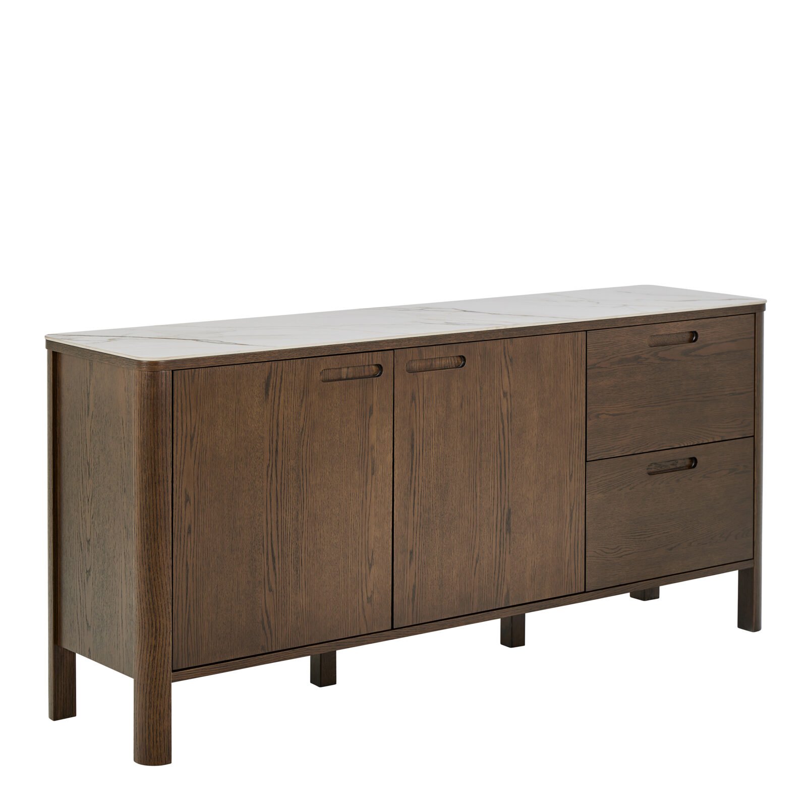 Southampton Sideboard With 2 Doors 2 Drawers and 2 Shelves in Cream Ceramic Southampton Sideboard With 2 Doors 2 Drawers and 2 Shelves in Cream Ceramic
