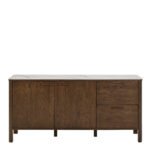 Southampton Sideboard With 2 Doors 2 Drawers and 2 Shelves in Cream Ceramic