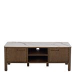 Southampton TV Unit 2 Doors 1 Shelf in Ceramic Cream