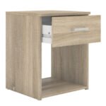 Space Package - Bedside 1 Drawer + Chest of 3 Drawers + Wardrobe with 2 Doors + 1 Drawer in Oak