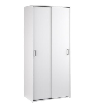 Space Wardrobe 2 Sliding Doors in White 1750