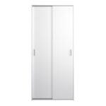 Space Wardrobe 2 Sliding Doors in White 1750