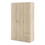 Space Wardrobe 3 Doors 3 Drawers