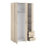 Space Wardrobe 3 Doors 3 Drawers