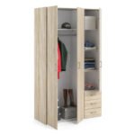 Space Wardrobe 3 Doors 3 Drawers