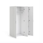 Space Wardrobe 3 Doors White 1750