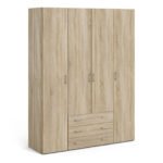 Space Wardrobe 4 Doors 3 Drawers