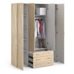 Space Wardrobe 4 Doors 3 Drawers
