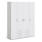Space Wardrobe 4 Doors 3 Drawers